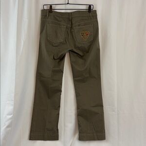 GUC Gucci sz44 Vintage olive Green Crop Olive Green Straight-Leg Pants…